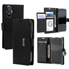 Mercury Goospery Rich DIARY Case for iPhone 17 [Black]