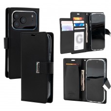 Mercury Goospery Rich DIARY Case for iPhone 17 Pro [Black]
