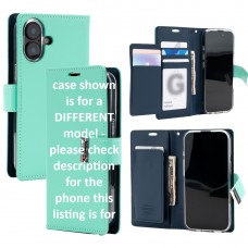 Mercury Goospery Rich DIARY Case for Samsung S25 FE S731 [Mint/Navy]