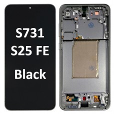 Samsung Galaxy SM-S731 S25 FE 2025 OLED LCD touch screen (Original Service Pack) with frame [Black/Jetblack] GH82-38431A/38423B
