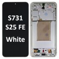 Samsung Galaxy SM-S731 S25 FE 2025 OLED LCD touch screen (Original Service Pack) with frame [White/Icyblue] GH82-38431B/38423C