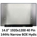 14.0" 1920x1200 Narrow Slim 40 Pin 144HZ BOE Hydis Laptop Screen NE140WUM-NX1