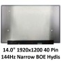 14.0" 1920x1200 Narrow Slim 40 Pin 144HZ BOE Hydis Laptop Screen NE140WUM-NX1