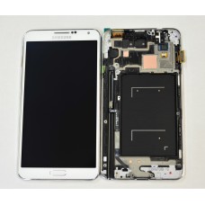Samsung Galaxy Note 3 N9005 LCD and Digitizer Touch Screen assembly with frame [White]