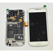 Samsung Galaxy S4 Mini i9195T LCD and Touch Screen Assembly with Frame [White] For Telstra Phone "Hole at the middle"
