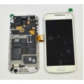 Samsung Galaxy S4 Mini i9195T LCD and Touch Screen Assembly with Frame [White] For Telstra Phone "Hole at the middle"