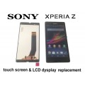 Sony Xperia Z L36h LCD and touch screen assembly [Black]