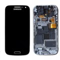 Samsung Galaxy S4 Mini i9195 LCD and Touch Screen Assembly with Frame [Black] For Optus Phone "Hole at right side"