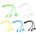 3 in 1 USB Charger Cable For iPhone , Samsung Micro USB [Green]