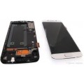 Samsung Galaxy S6 Edge LCD and Touch Screen Assembly with Frame [White]