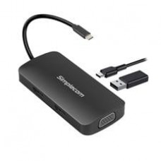 Simplecom DA450 5-in-1 USB-C Multiport Adapter MST Hub with VGA/Dual HDMI