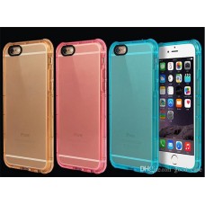 Air Bag Cushion DropProof Crystal Clear TPU Soft Rubber Case Cover For iPhone 7 [Pink]