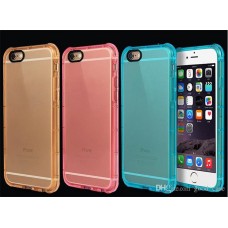 Air Bag Cushion DropProof Crystal Clear TPU Soft Rubber Case Cover For iPhone 6/6s/7/8 [Pink]