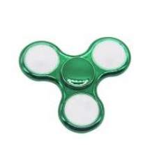 Electroplated Fidget Spinner with LED Light [Green]