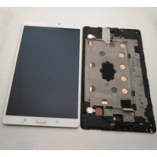 Samsung Galaxy Tab S8.4 SM-T700 OLED and Touch Screen Assembly with frame-no top earpiece hole [White] SM-T705 SM-T707  