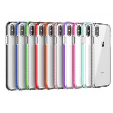 Dual Color TPU Soft Case for Iphone X/XS [Clear Blue]