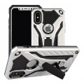 NewArmor Hybrid Shockproof Case with Kickstand for iPhone X/XS [Silver]