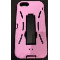 Heavy Duty Tough Hard Case with Stand For  iPhone 5/5S/SE [Pink]