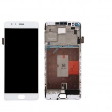 OnePlus 3 / 3T LCD and Touch Screen with Frame Assembly [White] [Refurb]