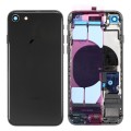 iPhone 8 Housing with Back Glass cover, Charging Port and Power Volume Flex Cable [Black][Aftermarket]
