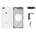 iPhone 8 Plus Housing with Back Glass cover, Charging Port and Power Volume Flex Cable [White][Aftermarket]
