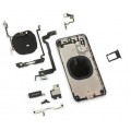 iPhone X Housing with Back Glass, Charging Port and Power Volume Flex Cable [Black][High Quality]