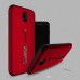 Hybrid Armor Shockproof Pushable Ring Holder Case for Samsung J5 Pro J530 [Red]