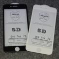 5D Full Screen Gorilla Tempered Glass Screen Protector Film For iPhone 7/8 Plus [Black]