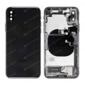 iPhone X Housing with Back Glass Cover, Charging Port and Power Volume Flex Cable [Black][Aftermarket]