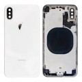 iPhone X Housing with Back Glass Cover, Charging Port and Power Volume Flex Cable [White][Aftermarket]