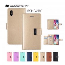 [Special]Mercury Goospery Rich Diary  Case for iPhone XS Max [Pink/Hot Pink]