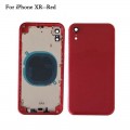iphone XR Housing with back glass,charging port and power volume flex cable[Red][high Quality]