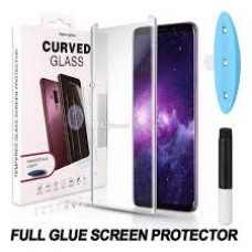 UV Light Curved Full Glue Tempered Glass Screen Protector for Samsung S8+