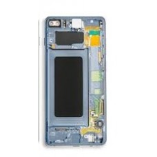 Samsung S10 Plus OLED and Touch Screen Assembly with frame [Blue][Refurb]