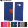 [Special]Mercury Goospery Canvas Diary Case for Samsung Galax A50 / A505 / A50S /A30S [Navy / Camel]